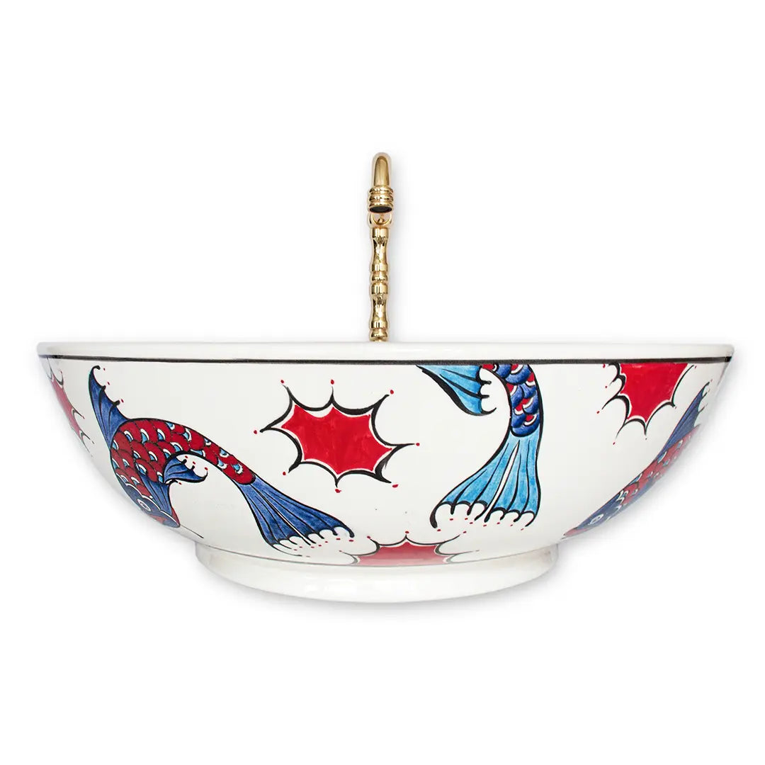 Palma Artisan Koi Design Bathroom Basin