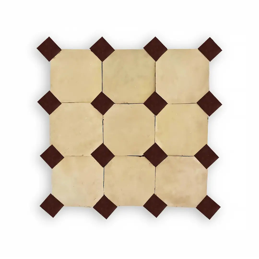 Mosaic Zellige Mediterranean Mist with Oak