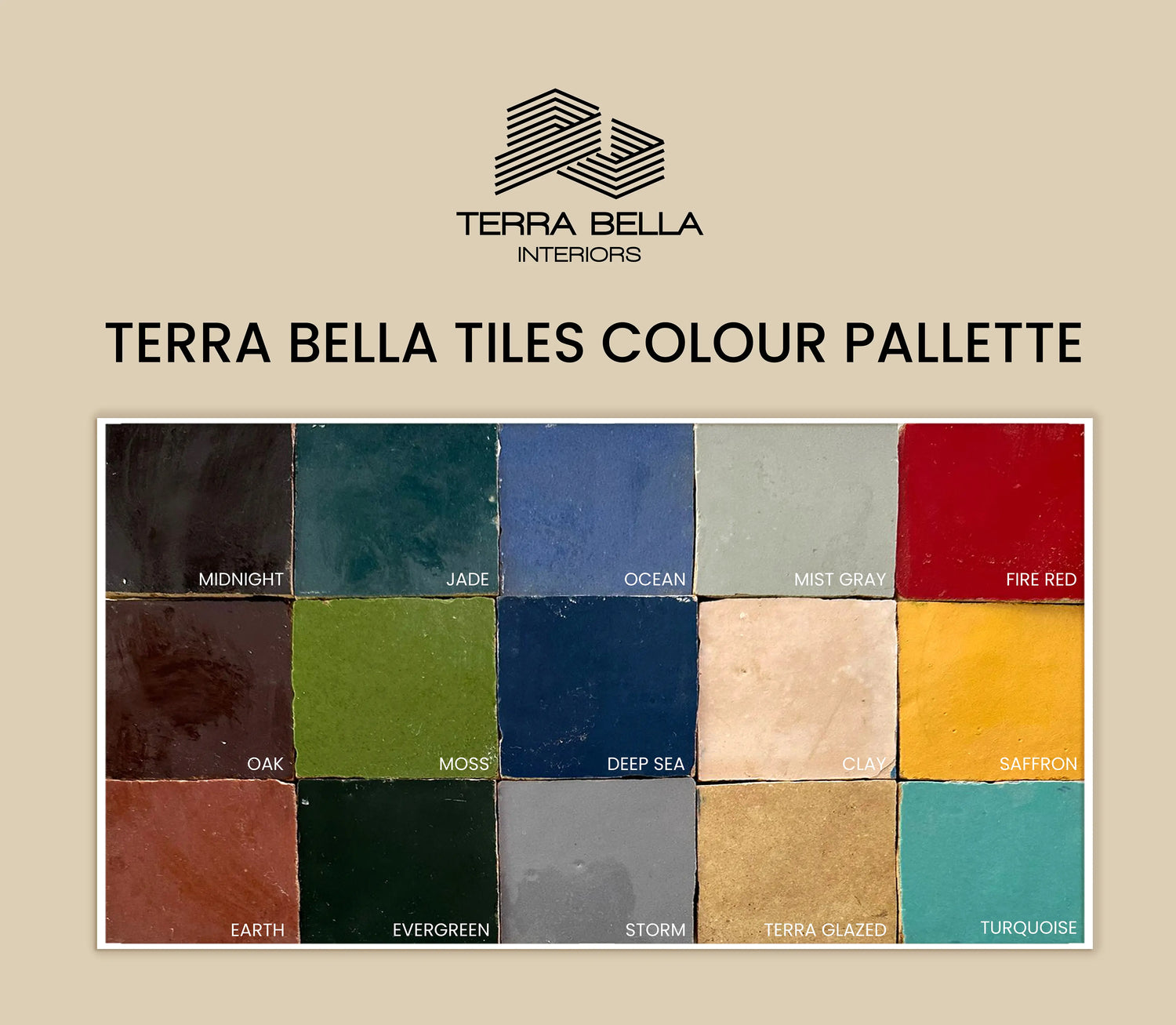 Terra Bella Interiors Tiles Colour Palette