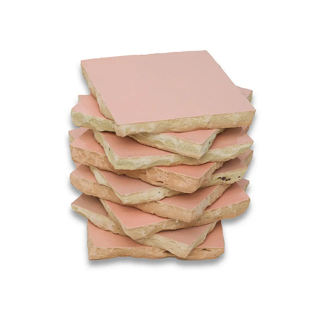 Handmade Pink Zellige Tiles