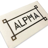 Terra Bella Interiors Marble Typographic Lettering with Brass