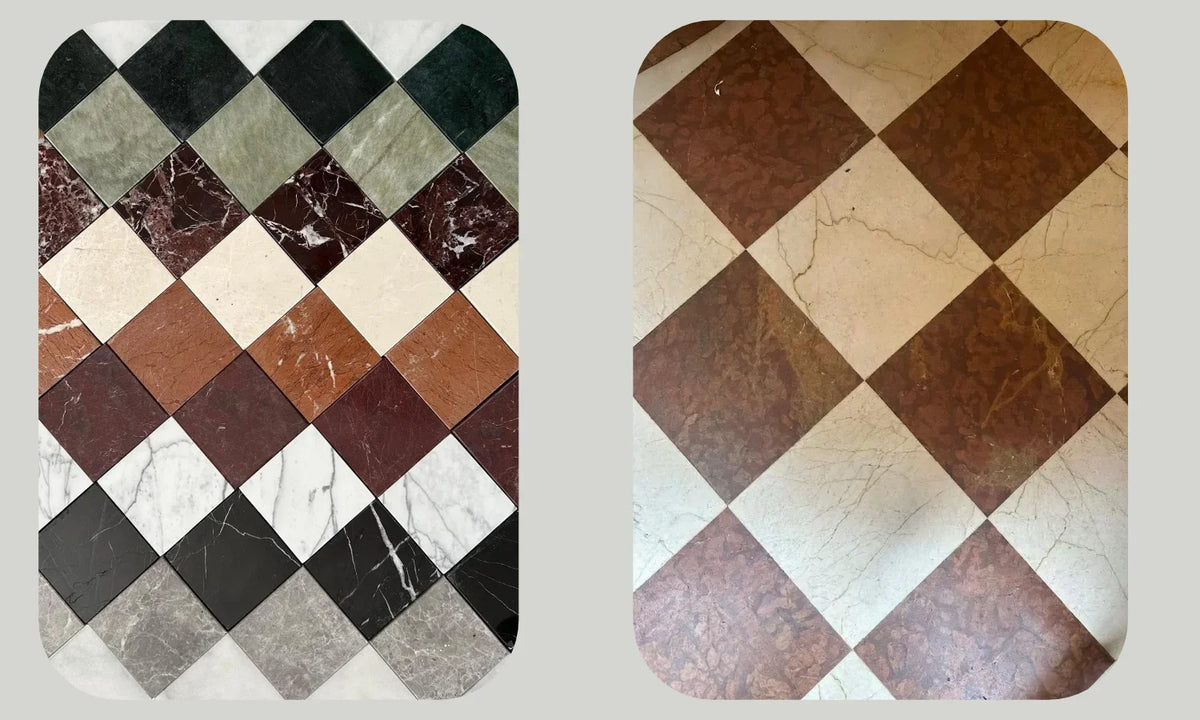 Checkerboard Flooring: Vinyl or Real Marble?