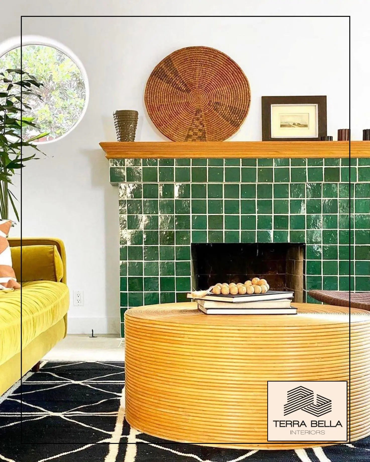 Emerald Green zellige tiles on a feature wall at Mc'Arthur House