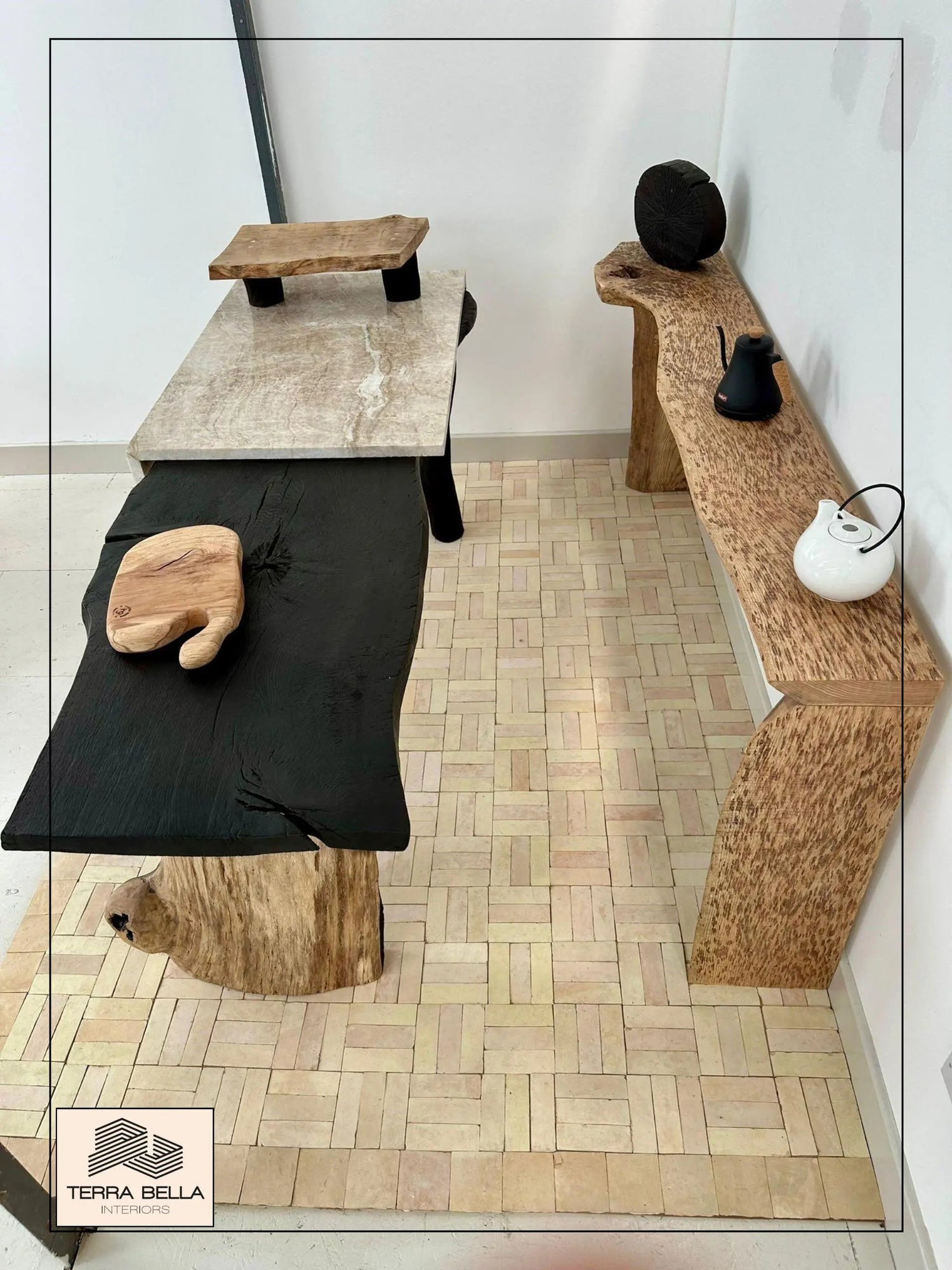 Terra Original bejmat floor tiles and zellige wall tiles in a project by Hidden Gems Design