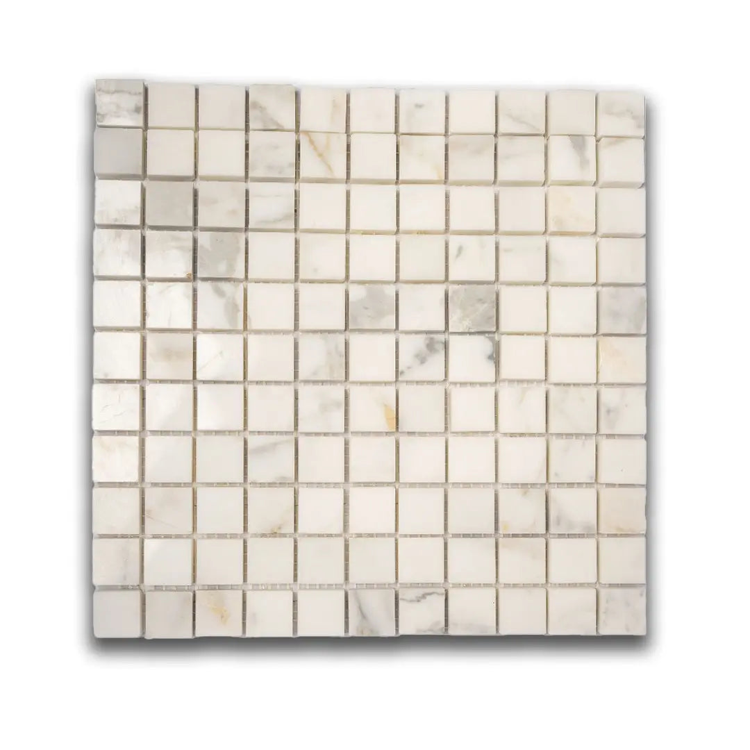 Calacatta Square Marble Mosaic Tiles