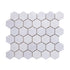 Carrara Bianco Marble Hexagon Mosaic Tiles