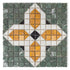 Palazzo Geometric Marble Mosaic Tiles in verde green, gold, white, and black