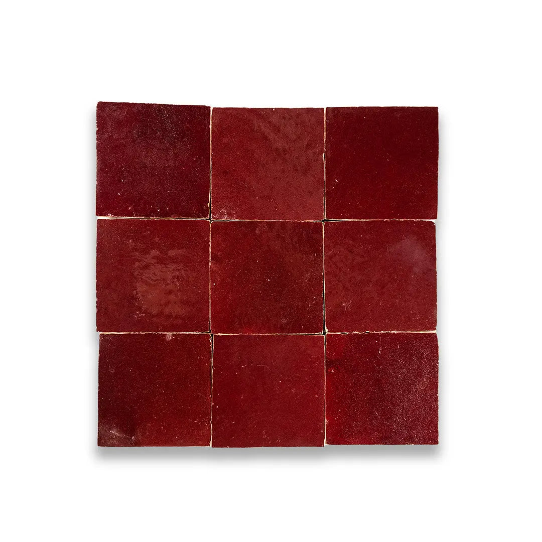 Ruby Red Zellige Tiles – Terra Bella Interiors